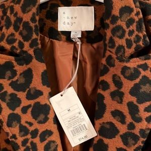 Women’s long animal print coat
